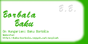 borbala baku business card